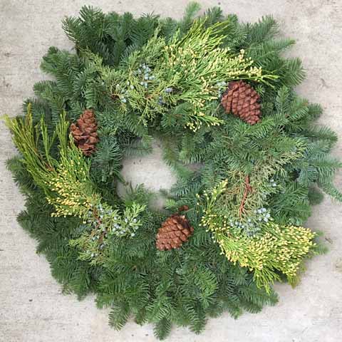 22" Northwest Evergreen Wreath